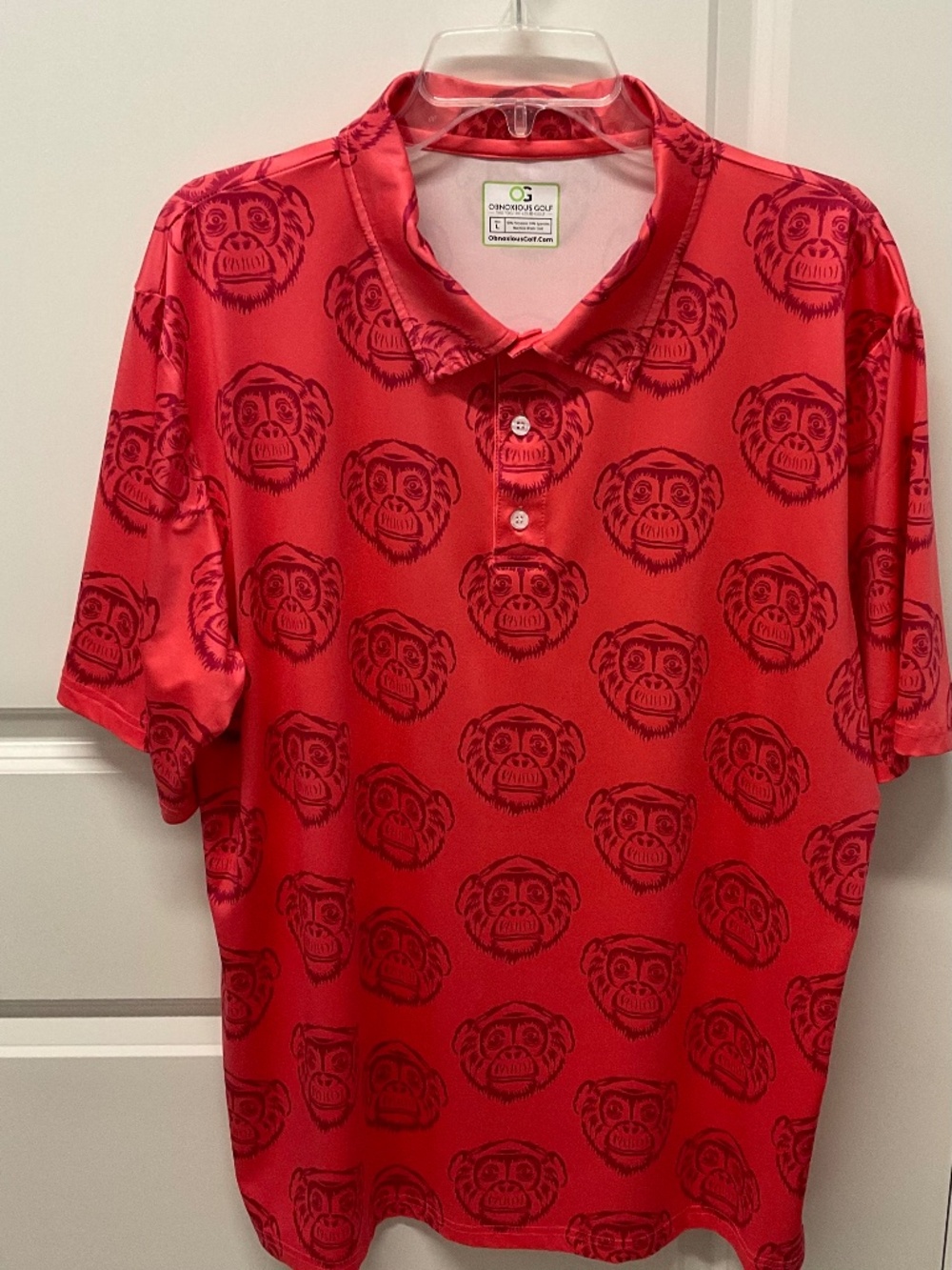 MEN’S OBNOXIOUS GOLF POLO SHIRT SIZE LARGE